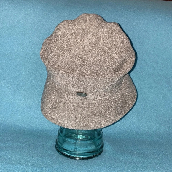 LIZ CLAIBORNE chenille soft bucket hat gray metal logo vintage NEW size osfa main image 9